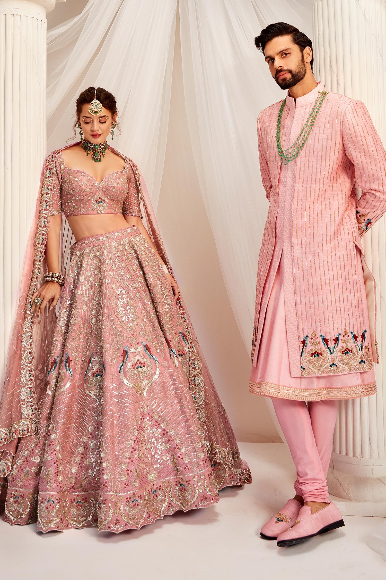 embroidered bridal lehenga