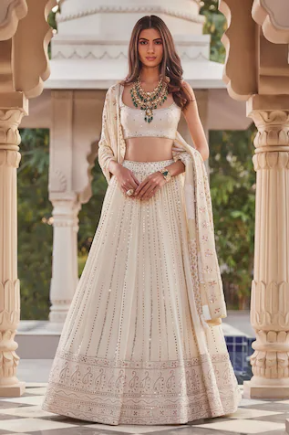 embroidered bridal lehenga