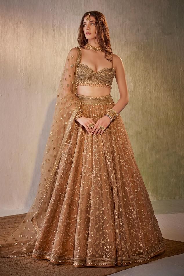 embroidered bridal lehenga