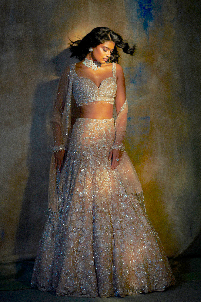 embroidered bridal lehenga