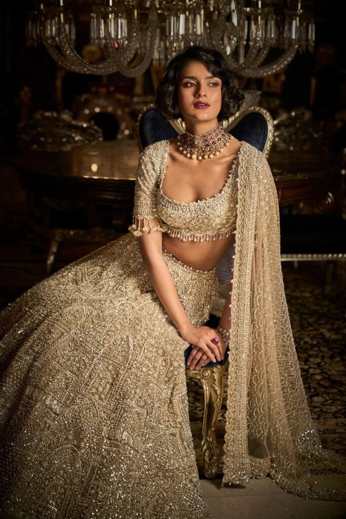 Champagne Pearl Lehenga Set – 10 / Tall