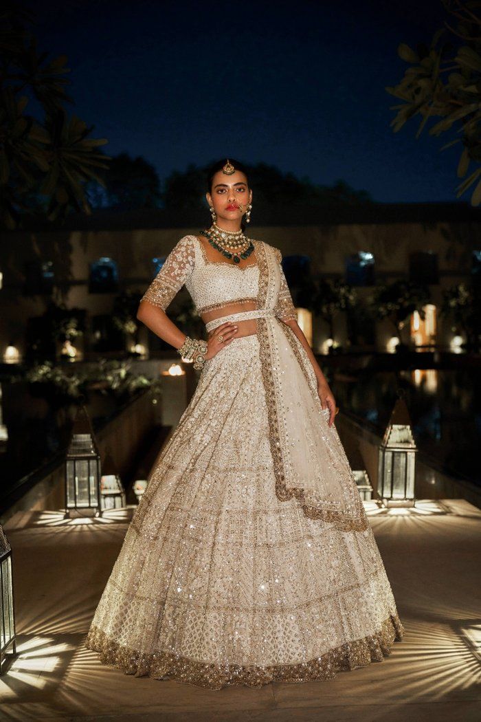 embroidered bridal lehenga