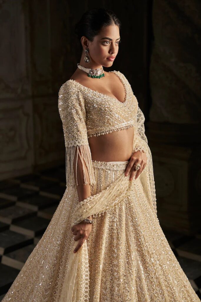 Cream Pearl Lehenga Set – 0 / 0 / Tall