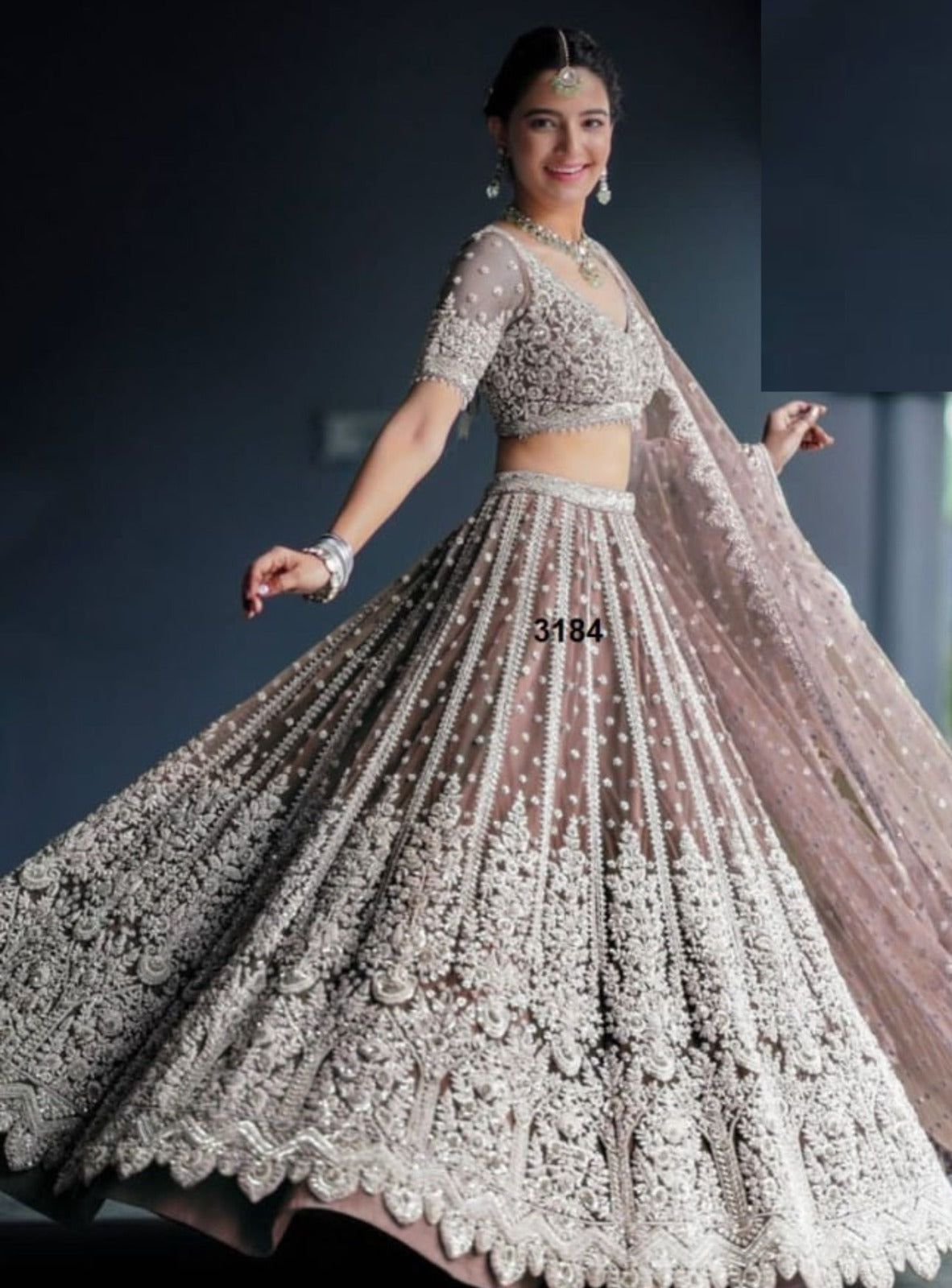 embroidered bridal lehenga