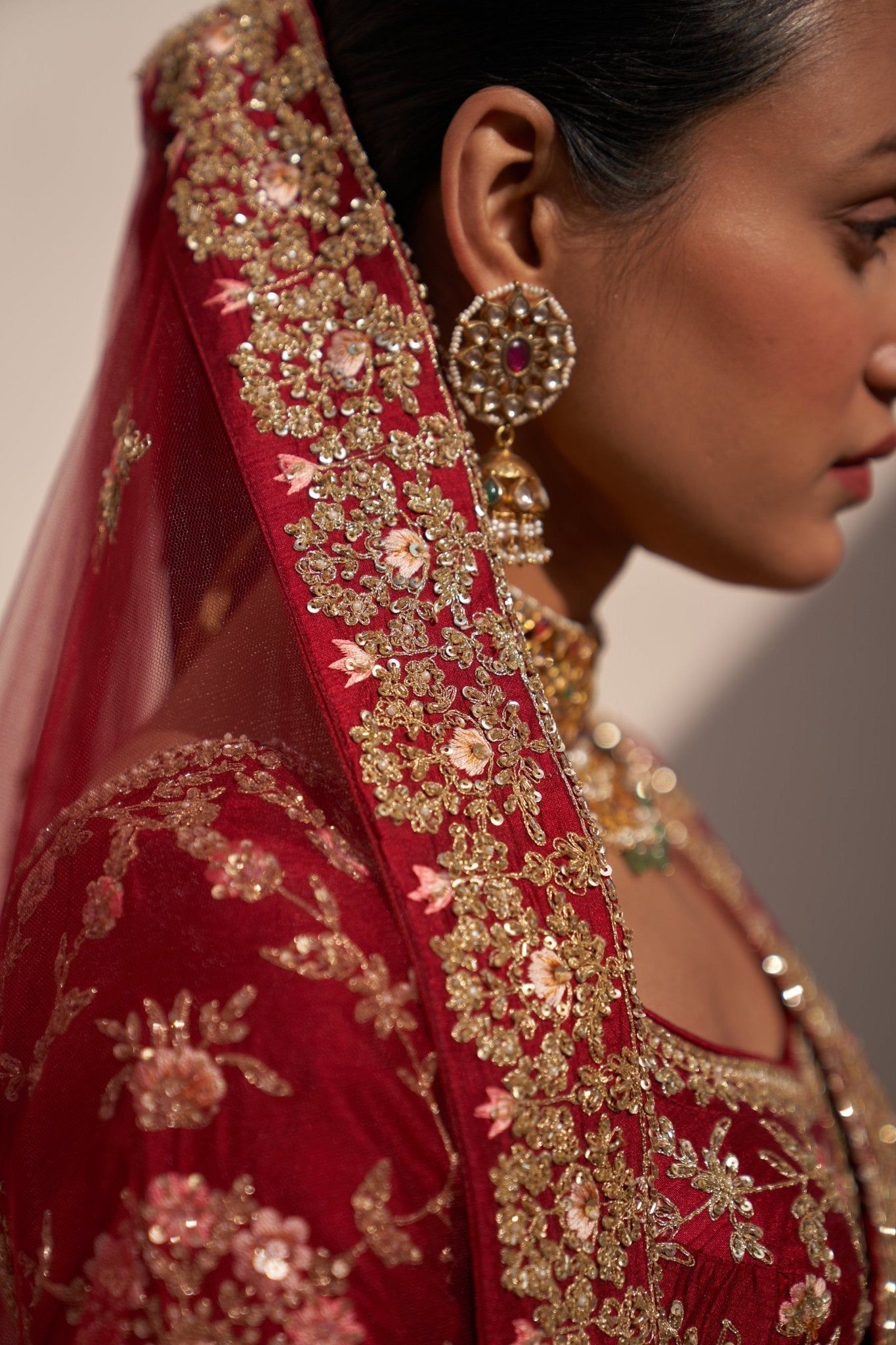 embroidered bridal lehenga