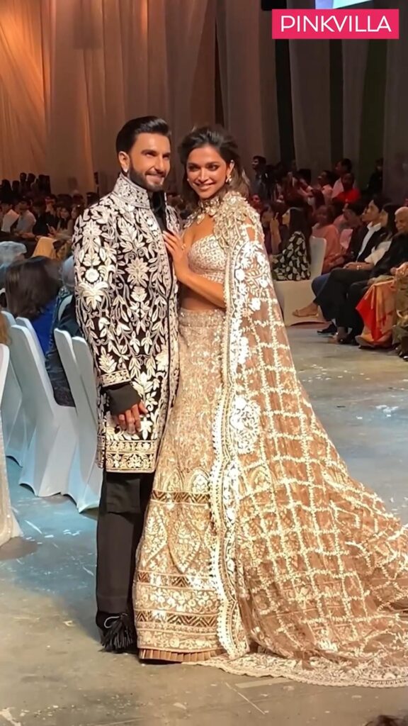 Deepika Padukone and Ranveer Singh oozing royalty as they walk the ramp for Manish Malhotra 🤍
