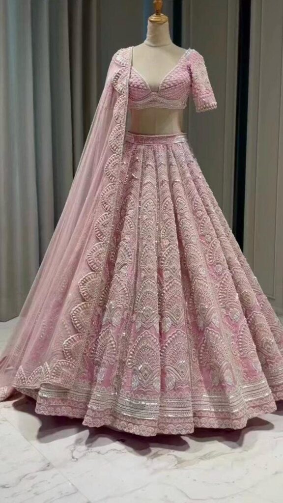 Designer BRIDAL LEHENGA For Women Indian Party Wear Wedding Lengha Choli, BRIDESMAID Mahendi Sangeet Festive Ready To Wear Lehnga Choli