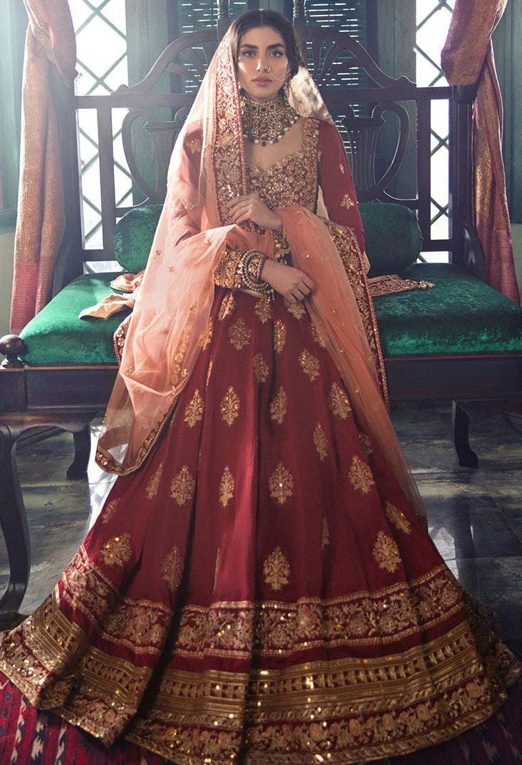 embroidered bridal lehenga