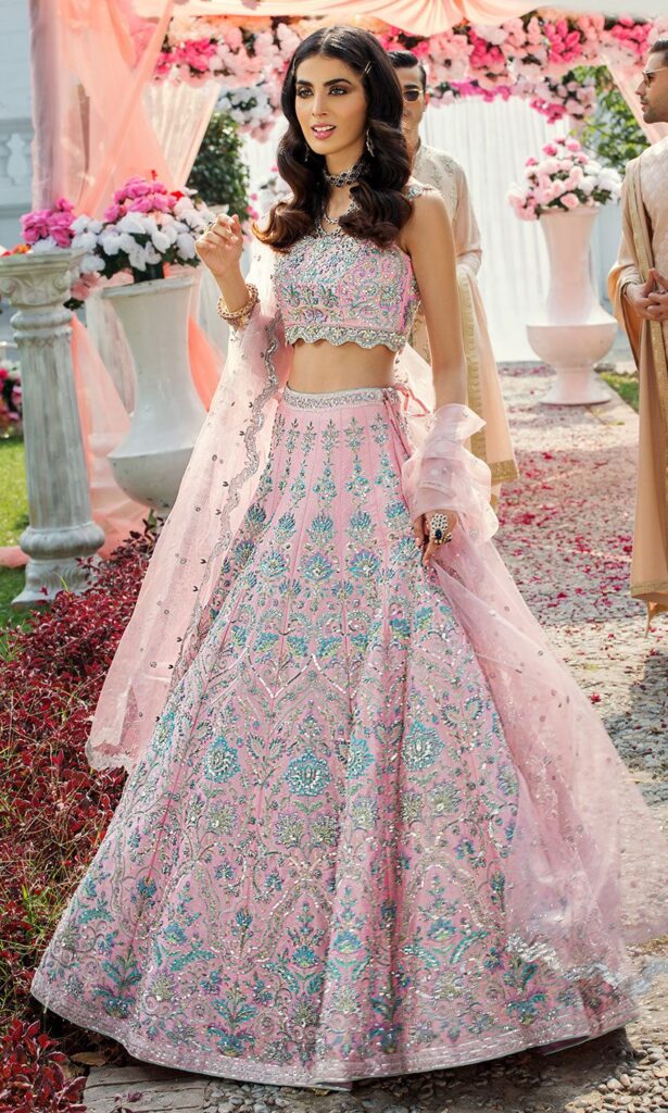 Designer Pink Bridal Wear for Wedding #N7026 – Large