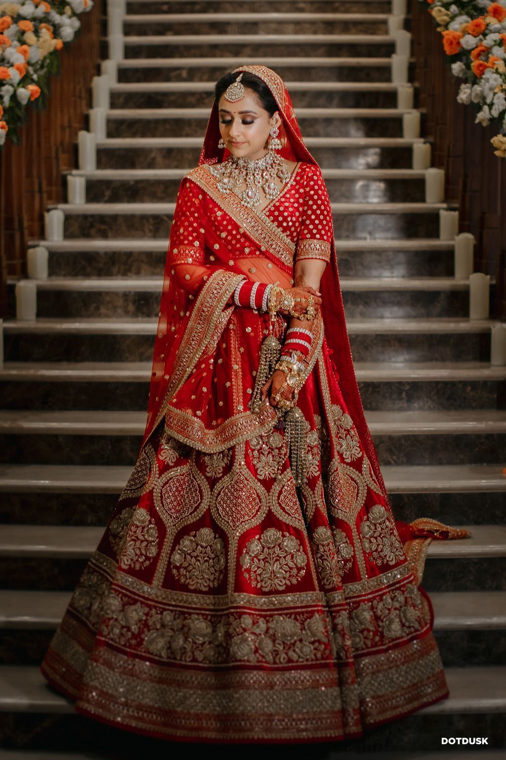 embroidered bridal lehenga