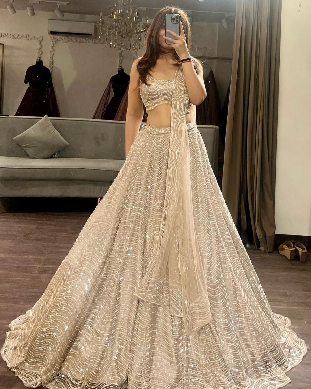 embroidered bridal lehenga