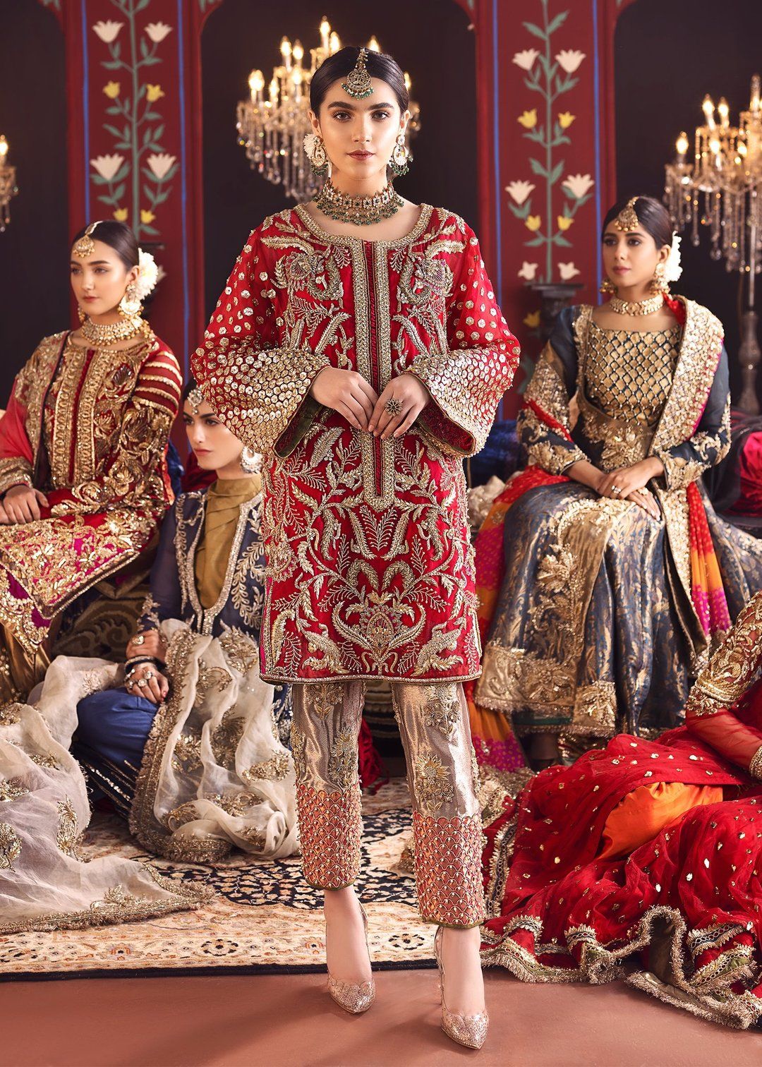 embroidered bridal lehenga