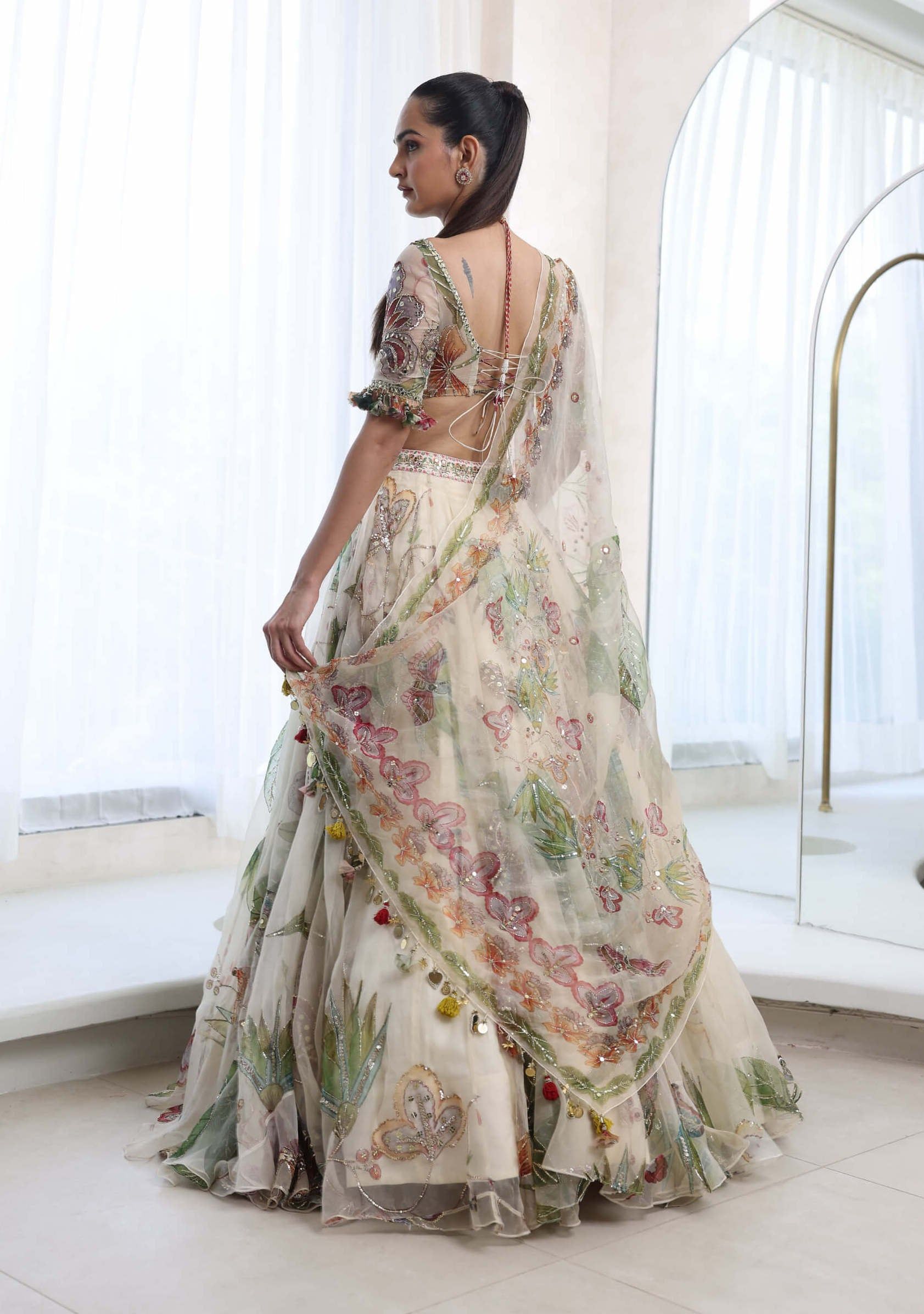 embroidered bridal lehenga