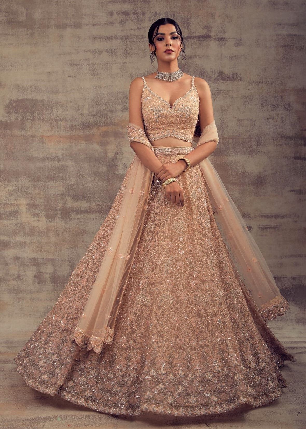 embroidered bridal lehenga