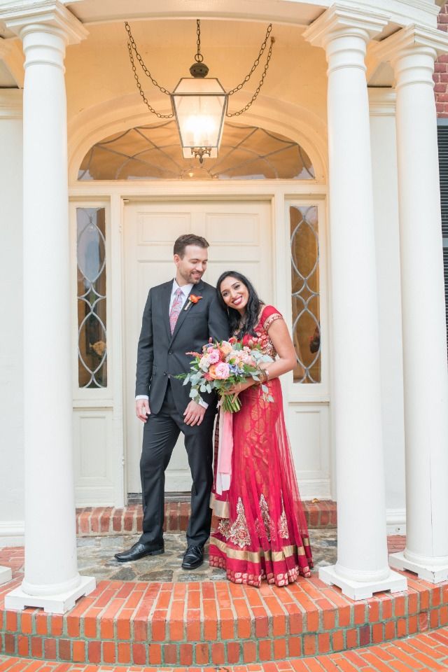 Elegantly Whimsical Rainy Day Indian-American Fusion Wedding