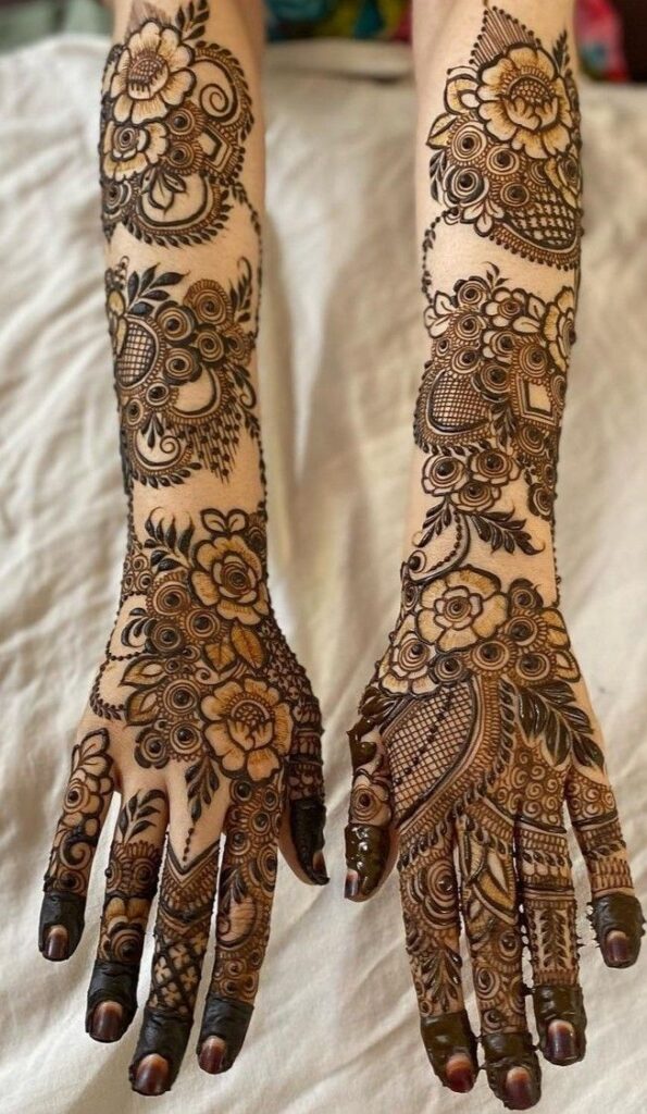 Flower mehndi designs