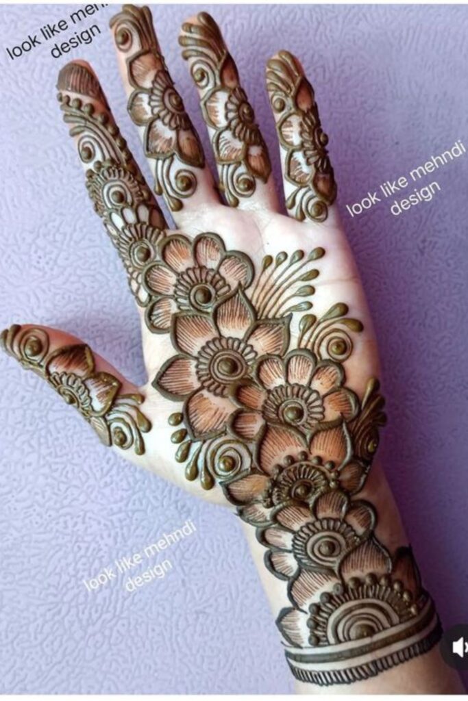 Front hand simple mehndi design I Simple Mehndi Design.