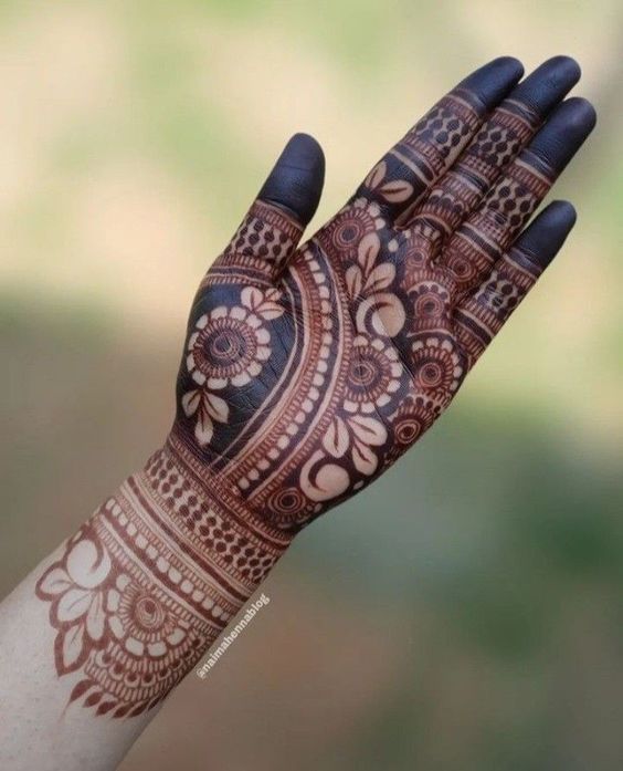 Full hand front mehndi design