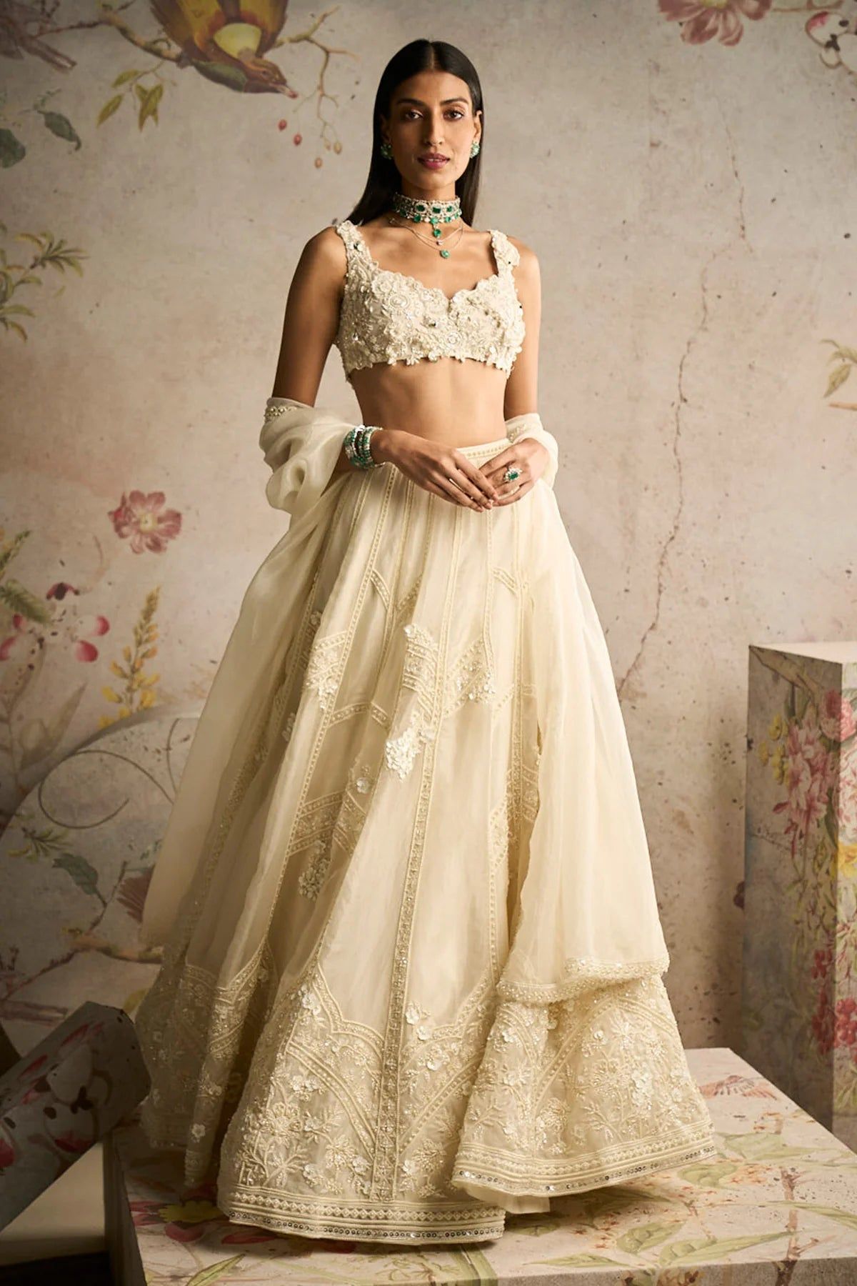 embroidered bridal lehenga