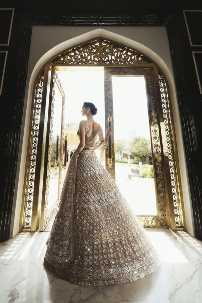 embroidered bridal lehenga