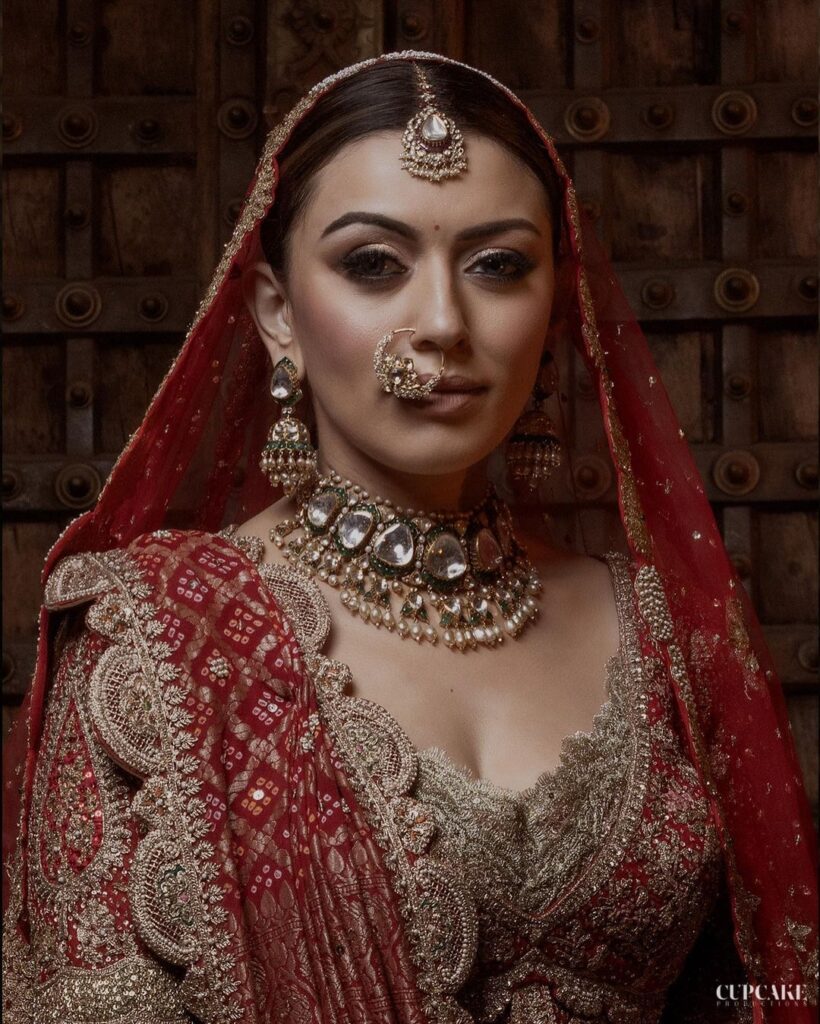 Hansika Motwani’s Wedding Lehenga Was Gleaned With 18th Century Brocade And Peacock Motifs