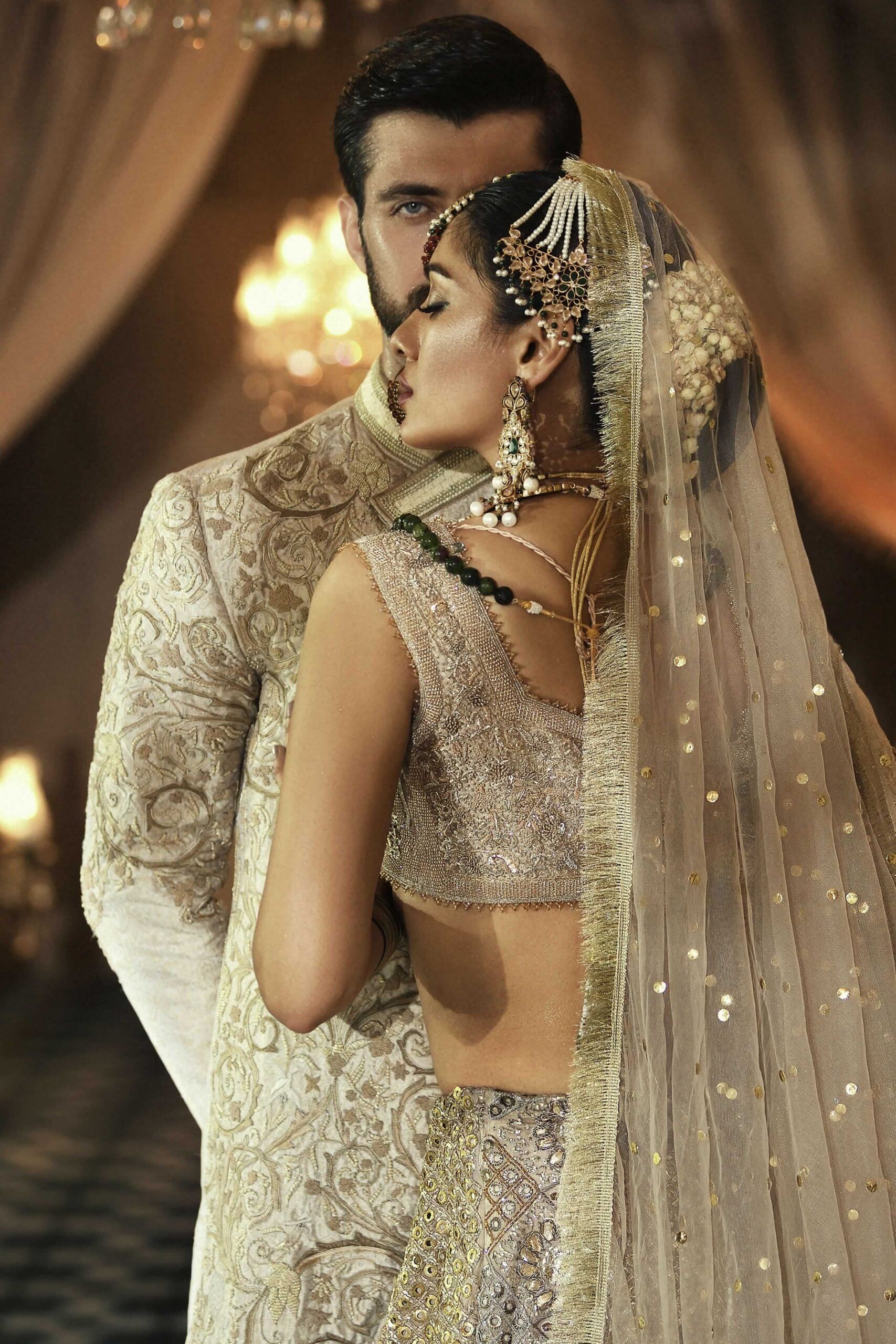 embroidered bridal lehenga