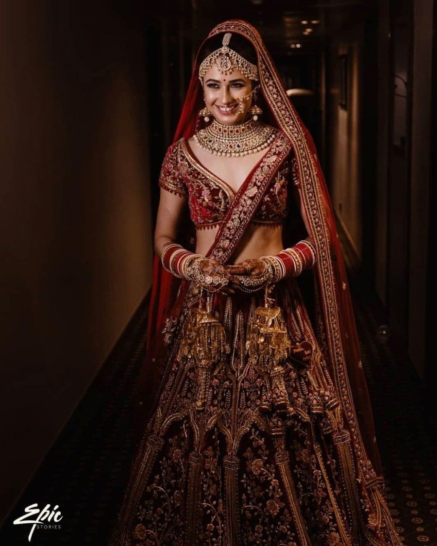 embroidered bridal lehenga