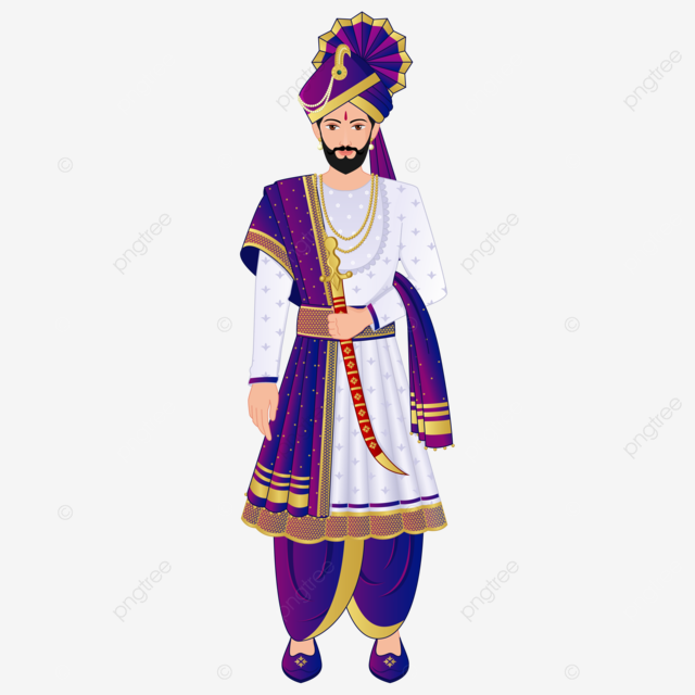 Indian Wedding Groom Standing With Traditional Peshwa Dress, Wedding, Groom, Traditional Peshwa Dress PNG and Vector with Transparent Background for Free Download