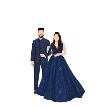 Indian Wedding Sangeet Couple, Indian Wedding Couple, Sangeet Attire, Indian Couple Wedding Outfits PNG Transparent Clipart Image and PSD File for Free Download