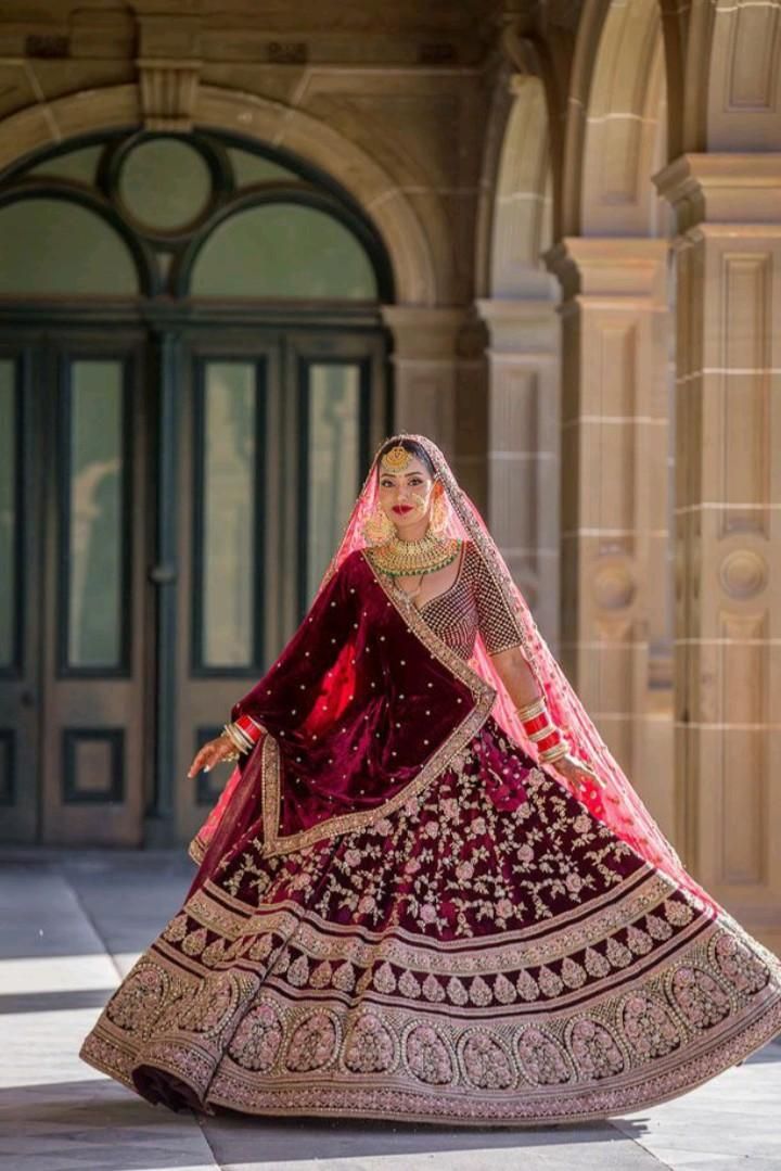 embroidered bridal lehenga