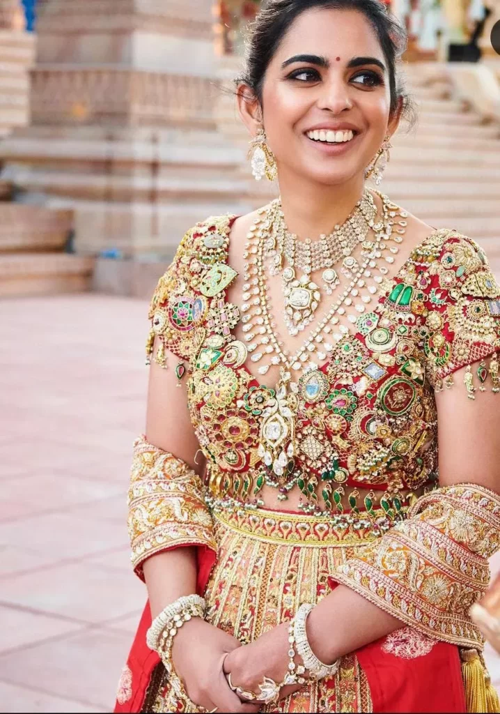 Isha Ambani Dons Royal Lehenga Pairs It With ‘Jadau’ Embedded Choli For Anant-Radhika’s Pre-Wedding