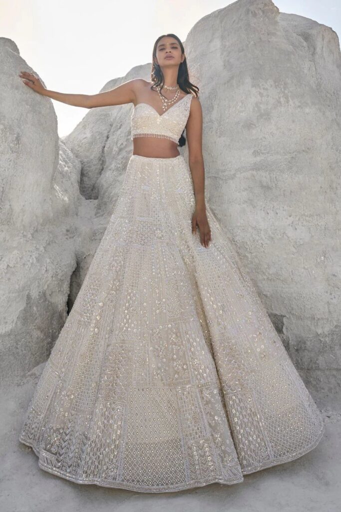 Ivory Pearl Lehenga Set – 10 / Short