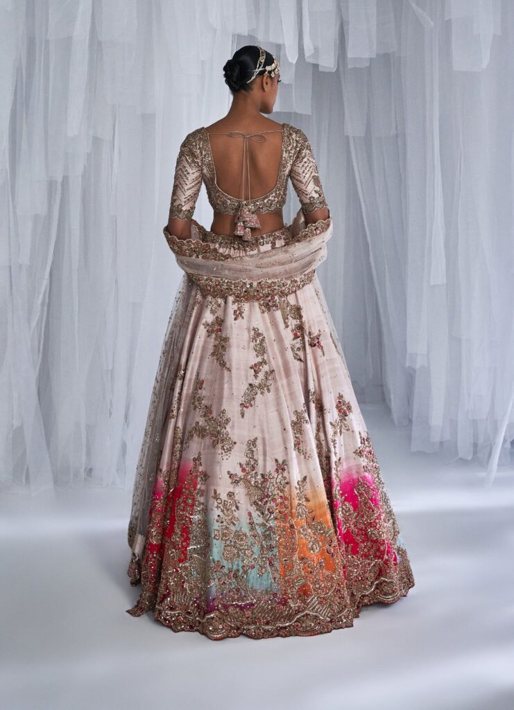 Jasmine beige ombre bridal lehenga set – XL