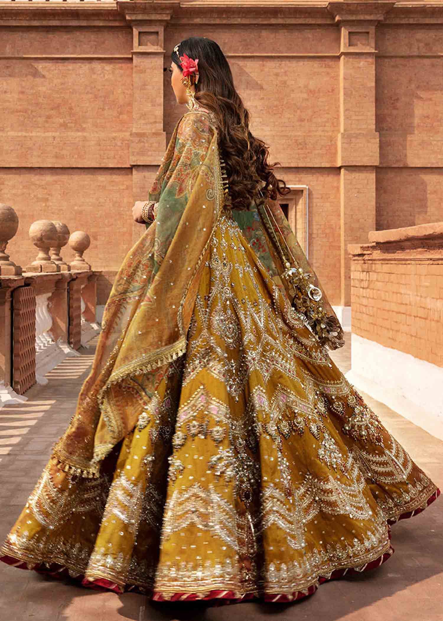 embroidered bridal lehenga