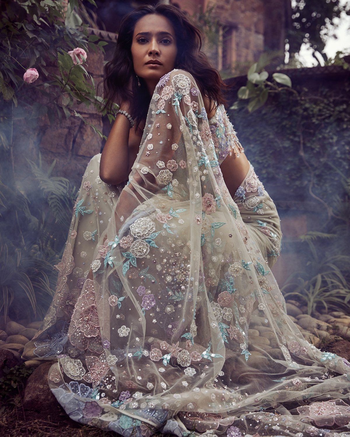 embroidered bridal lehenga