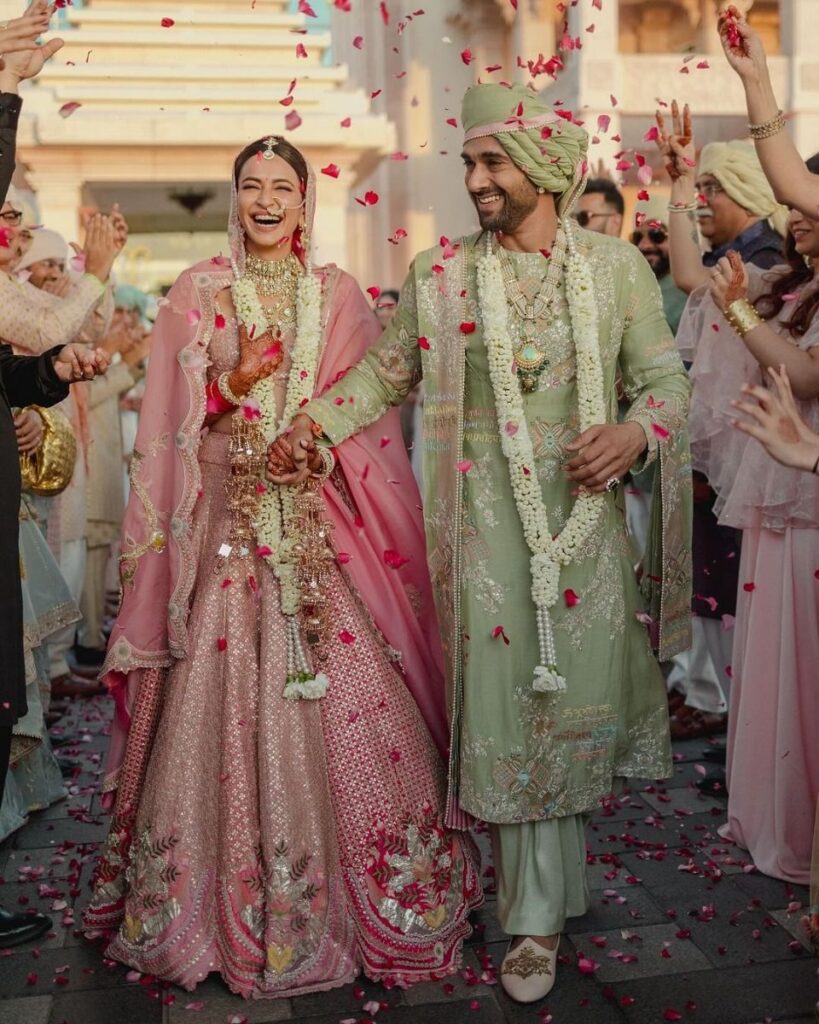 Kriti Kharbanda and Pulkit Samrat’s wedding portrait