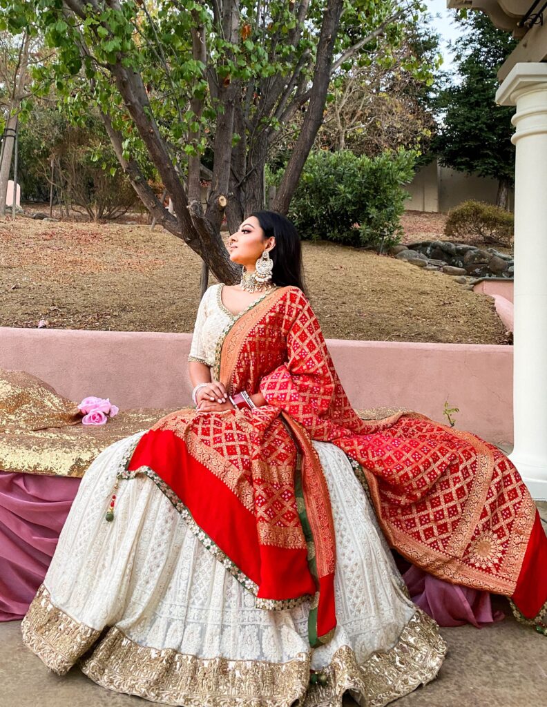 embroidered bridal lehenga