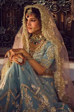 embroidered bridal lehenga