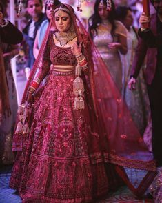 embroidered bridal lehenga