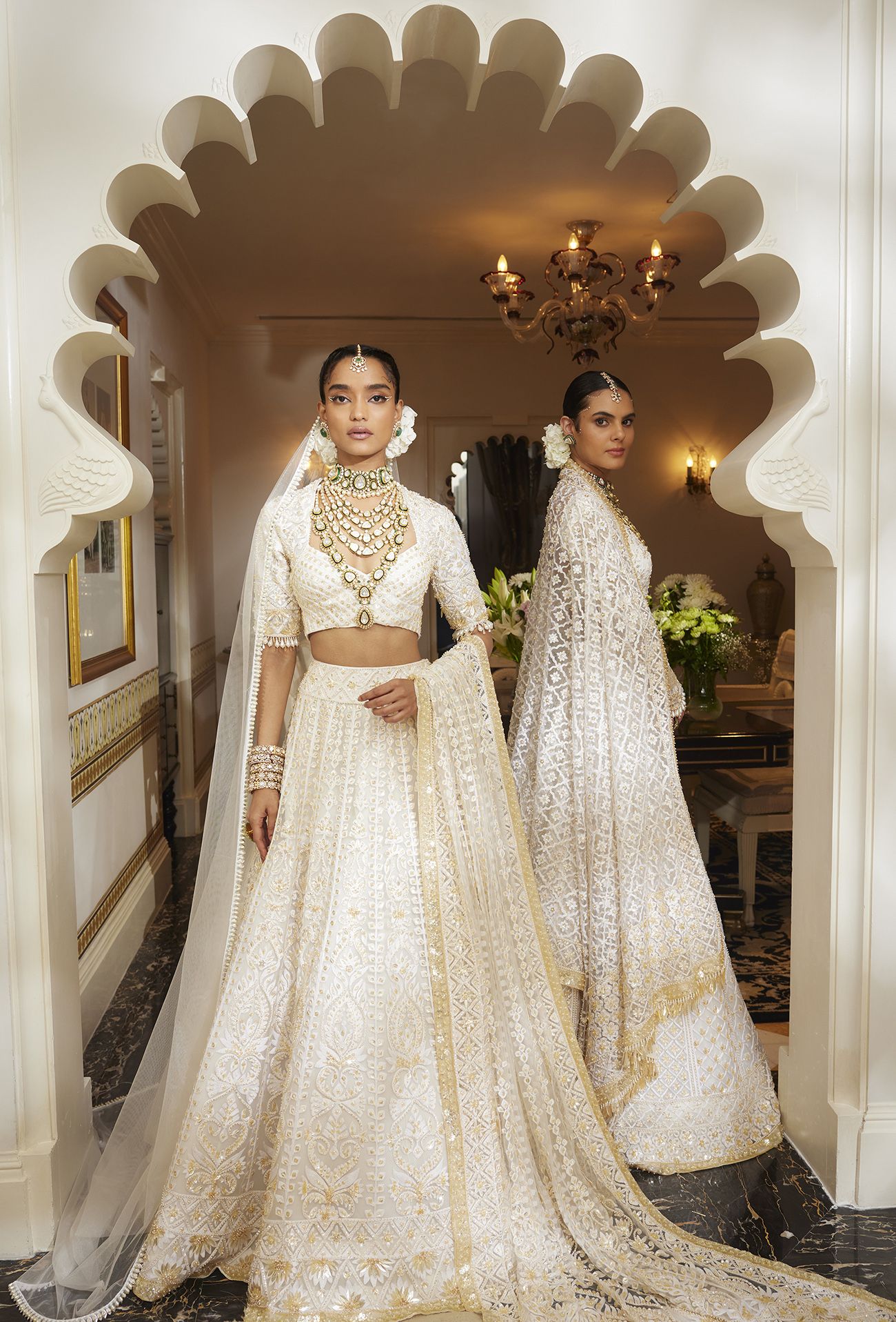 embroidered bridal lehenga