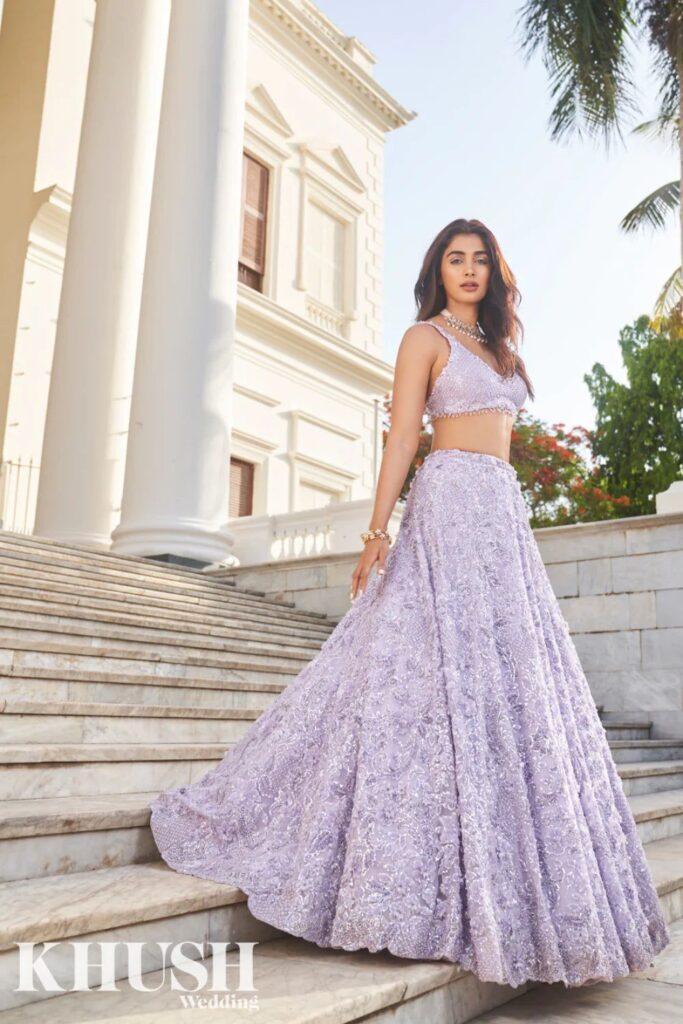 Mauve Sequin Lehenga Set – 6 / Tall