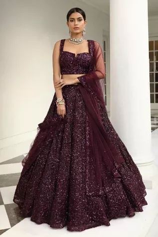 embroidered bridal lehenga