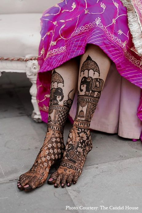 Modern contemporary bridal mehendi