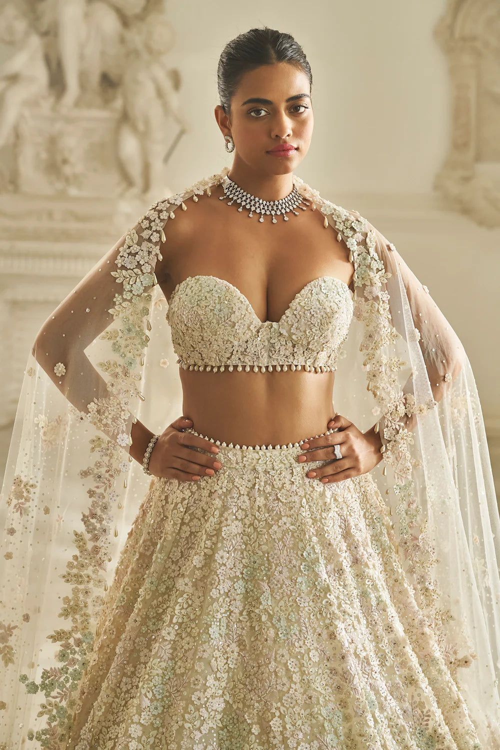 embroidered bridal lehenga