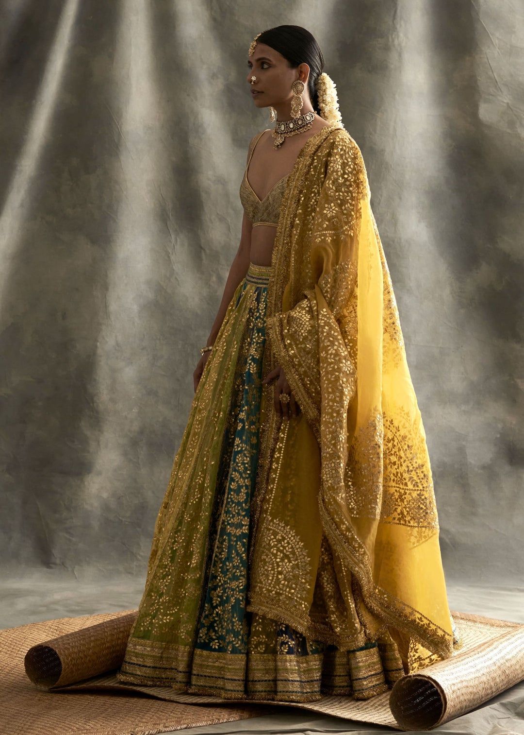 embroidered bridal lehenga