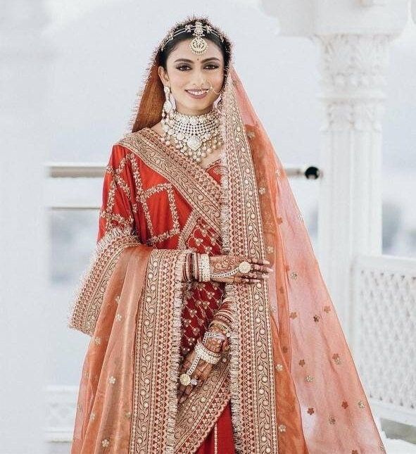 embroidered bridal lehenga