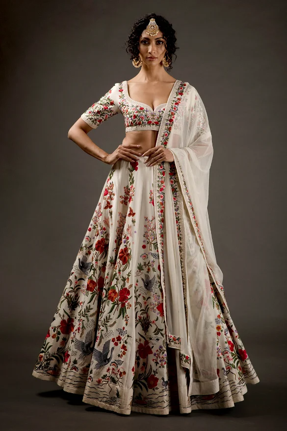 embroidered bridal lehenga