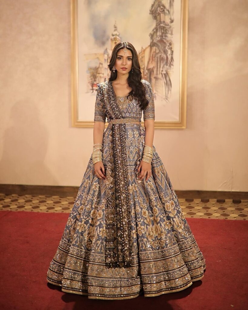 Nomi Ansari inspired cloudy lehenga