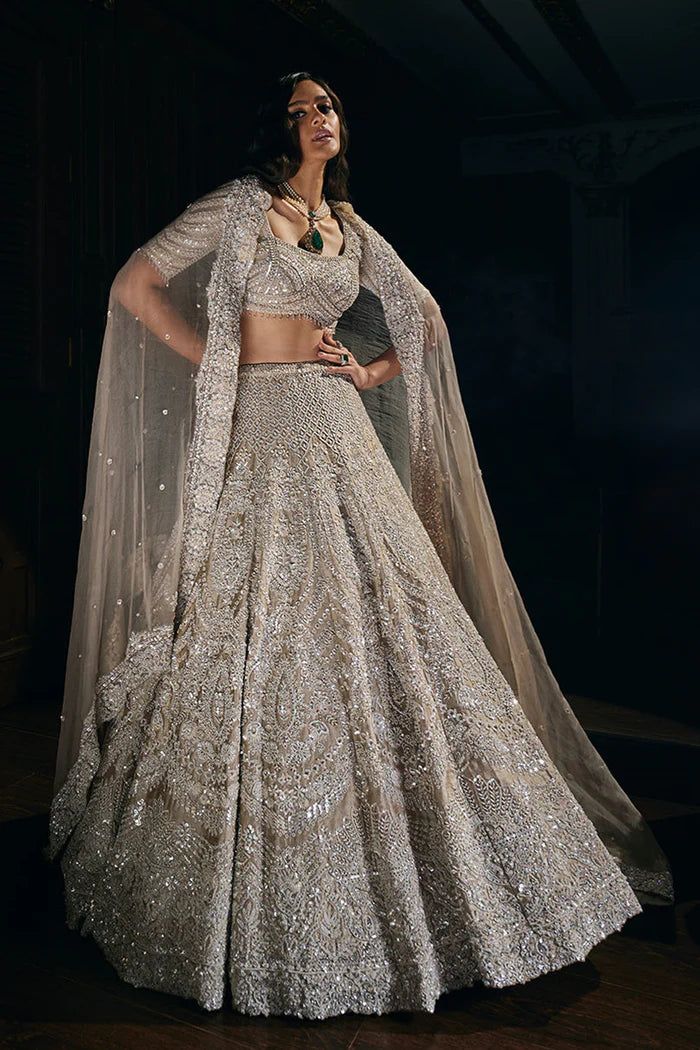 embroidered bridal lehenga