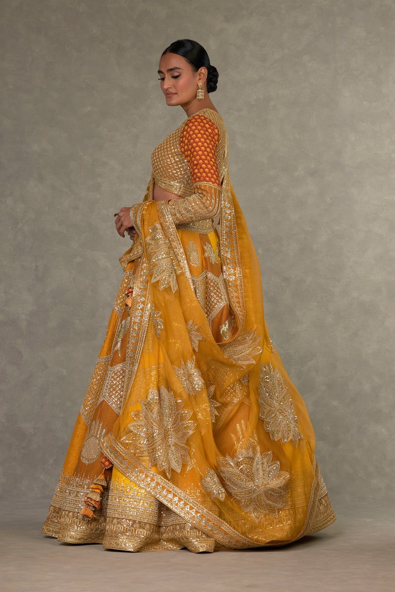 embroidered bridal lehenga